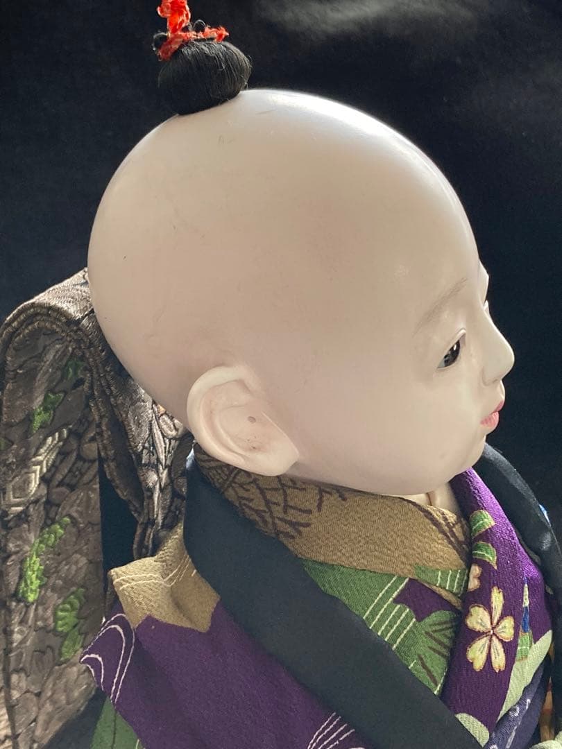 大変作りの良い人形　市松人形　抱き人形　日本人形　54㎝　男の子