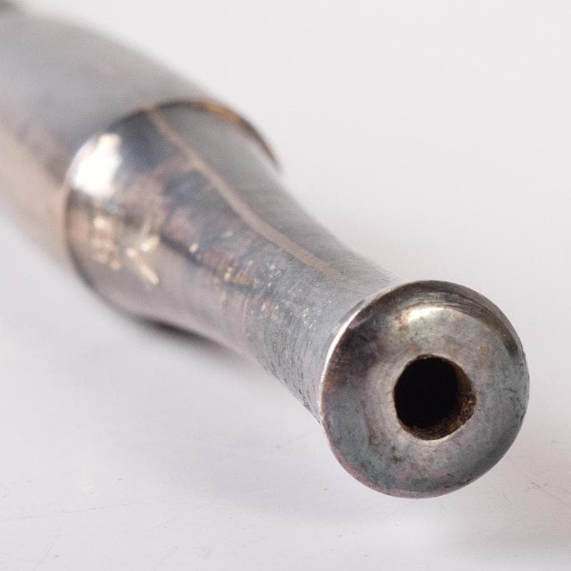 時代提げ物　喫煙具　平安　秦蔵六造　銀煙管　キセル　約36g　共箱　DR8366