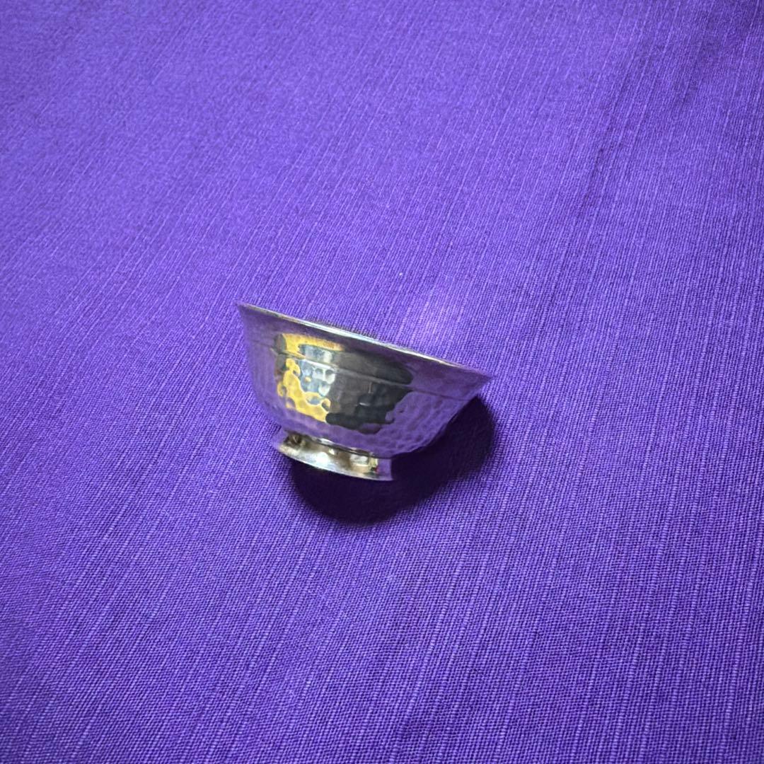 純銀　酒杯　盃　お猪口　ぐい呑み　19g（シルバー　silver 酒器　 記念品