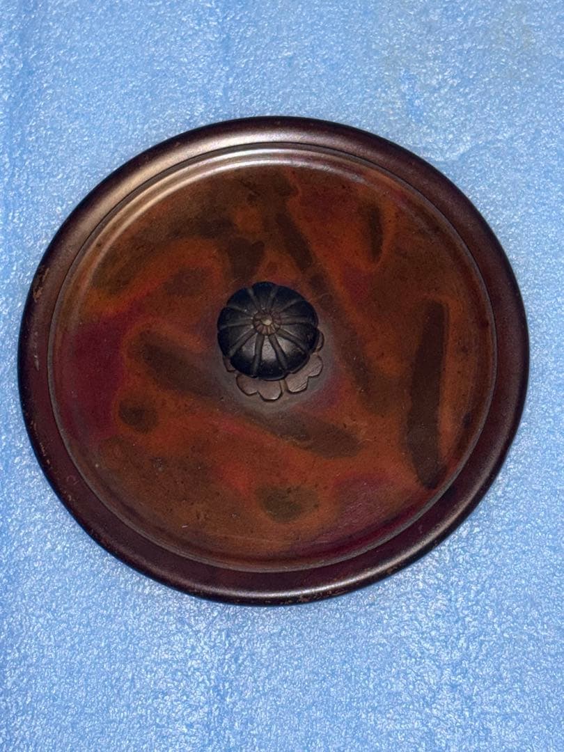 ☆ 人間国宝 釜師「高橋敬典作」粒銀象嵌提手　銀口銀象嵌花丸紋鉄瓶