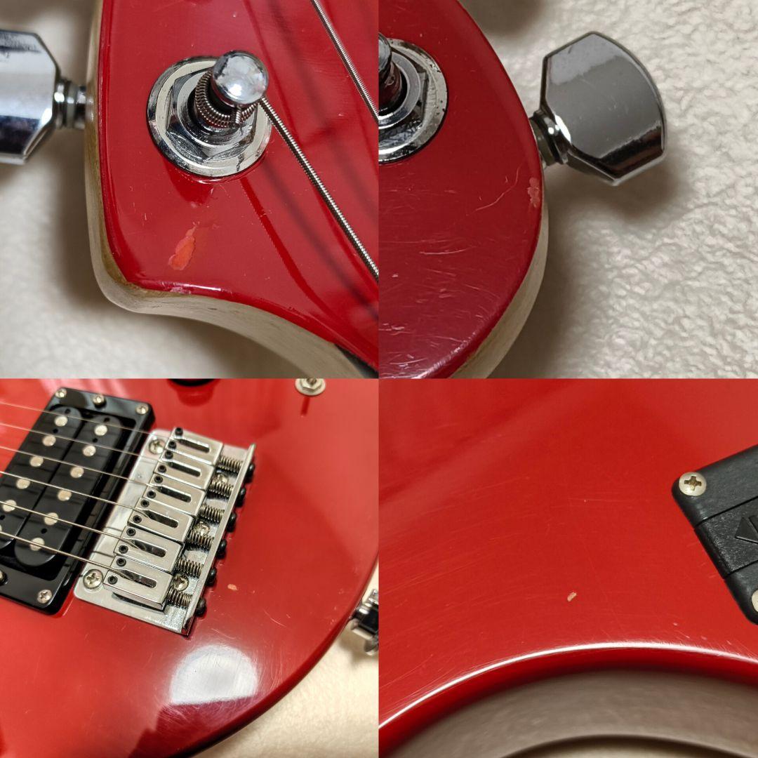 【美品】ZO-3 レッド アンプ内蔵ミニギター 専用ケース付 ロックピン付