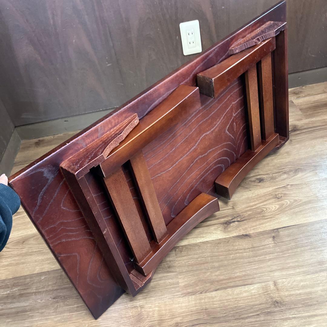 B-2 座卓 文机 和家具 栓 セン 折りたたみ脚 ローテーブル 昭和レトロ