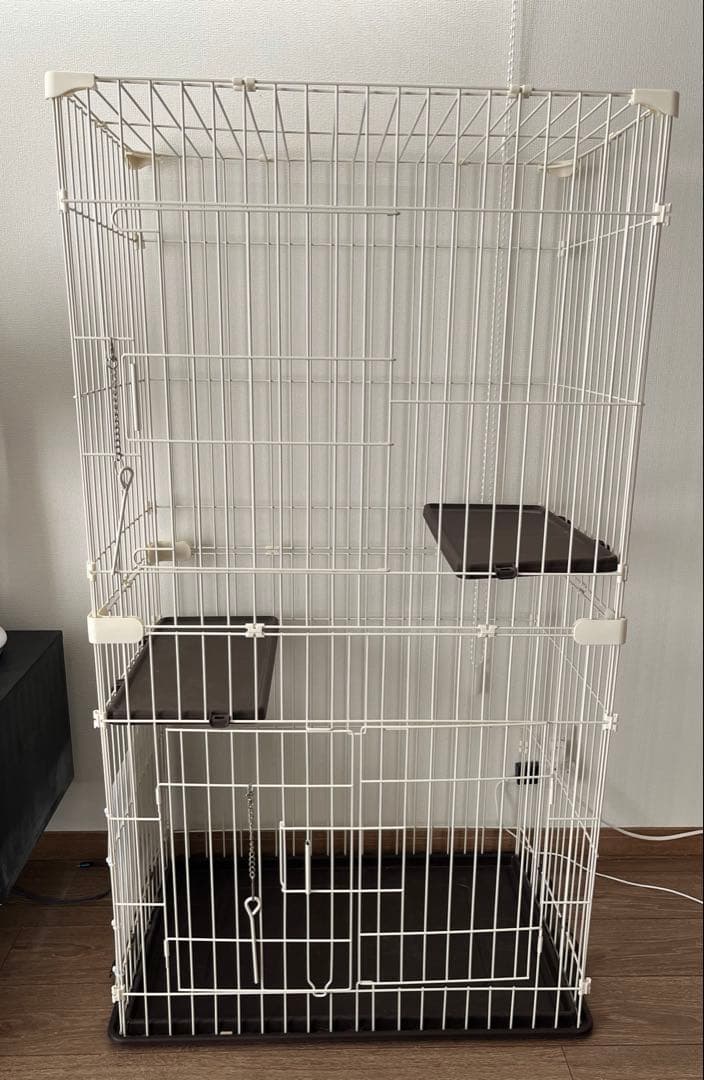 マルカン　キャットゲージ　2段　ホワイト