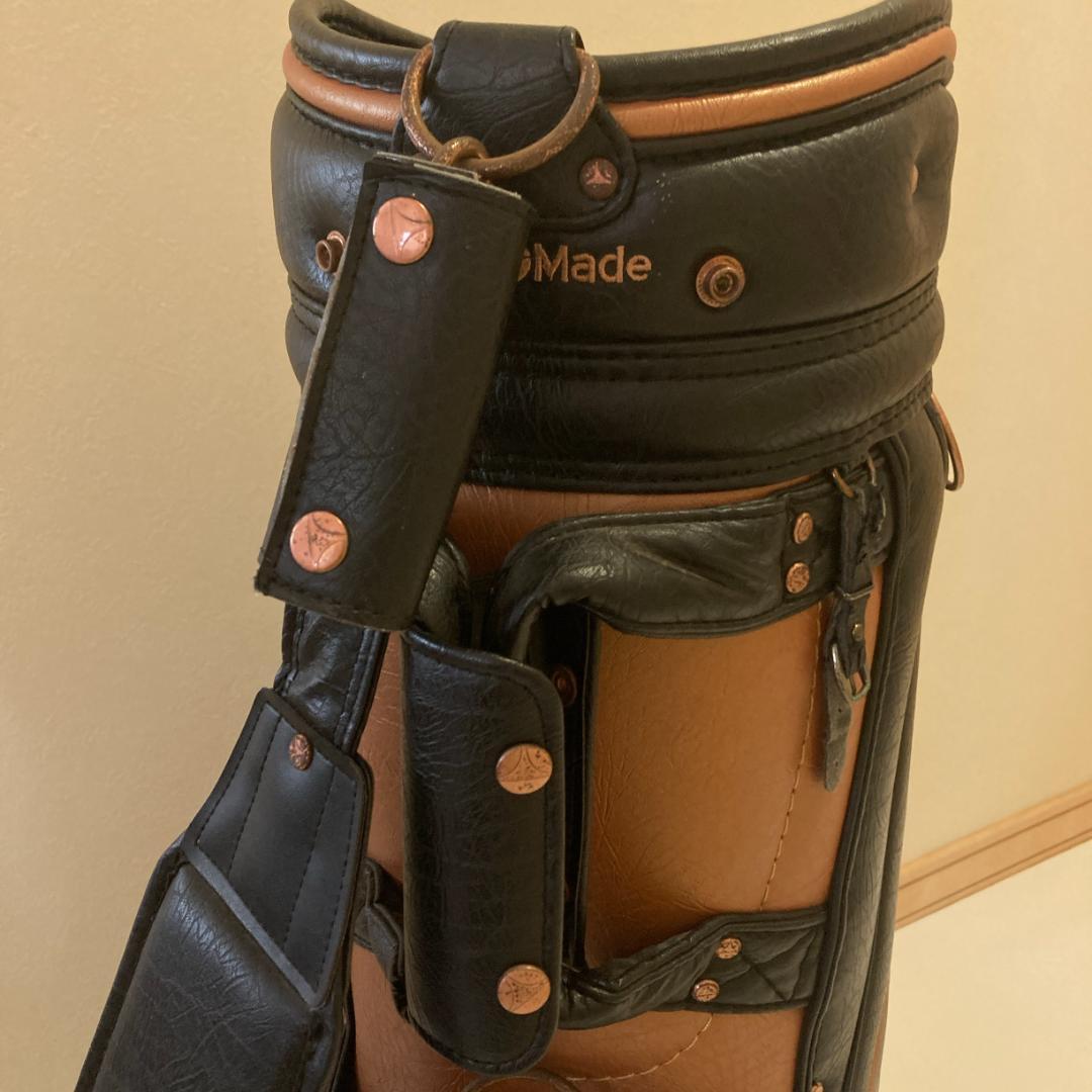 【D D】テーラーメイド キャディバッグ 9型 ブラック×ブラウン