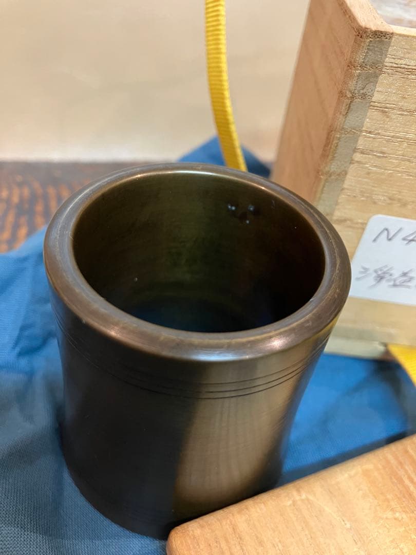 唐銅 杵型 蓋置 浄益 中川浄益 千家十職 金物師 錺師 茶道具 銅杵形 蓋置