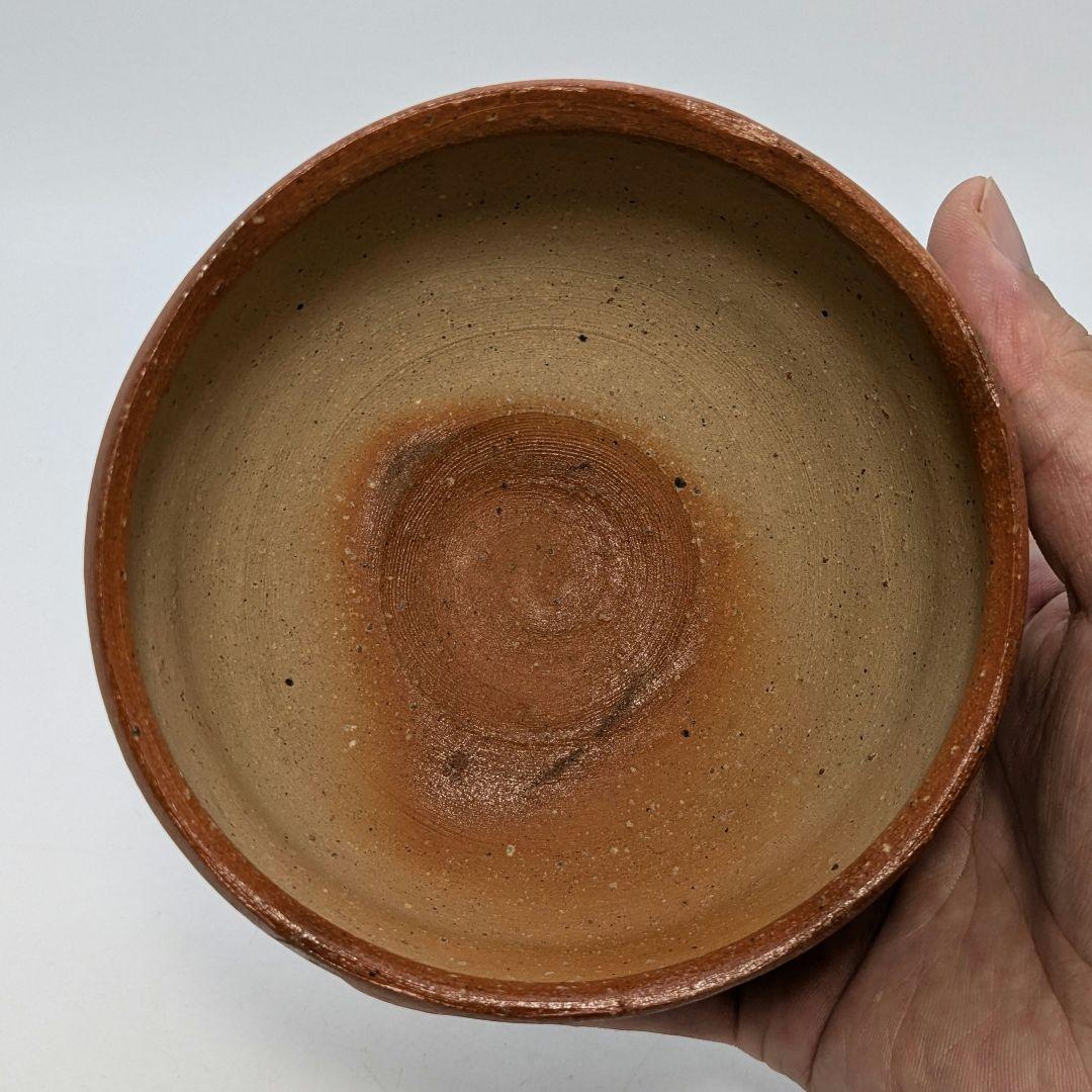 初代森陶岳 備前焼 緋襷茶盌 合箱合布 折松葉印 抹茶碗 抹茶茶碗 茶道具 茶器