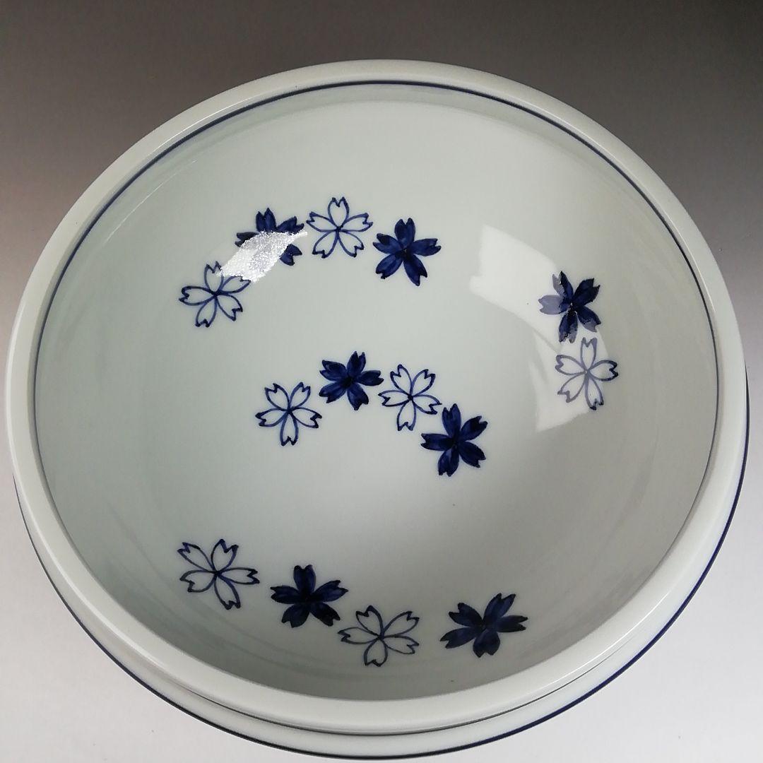 Ｗ３２　水指　『染付　桜川』『押小路窯　庄左ェ門』　共箱　茶道具