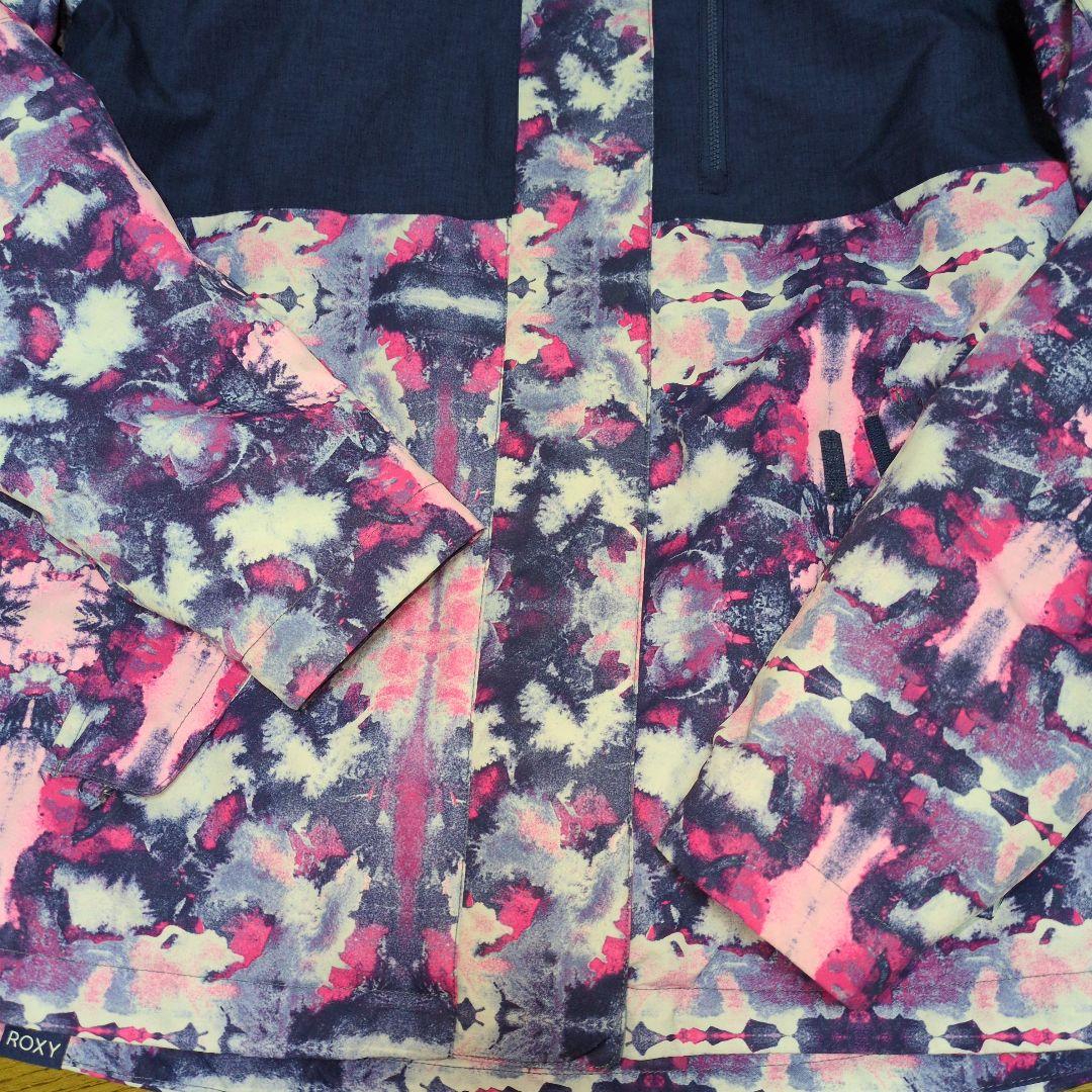 ROXY　スノボウェア　上下セット　Ｍ　総柄　ネイビー　キャメルブラウン