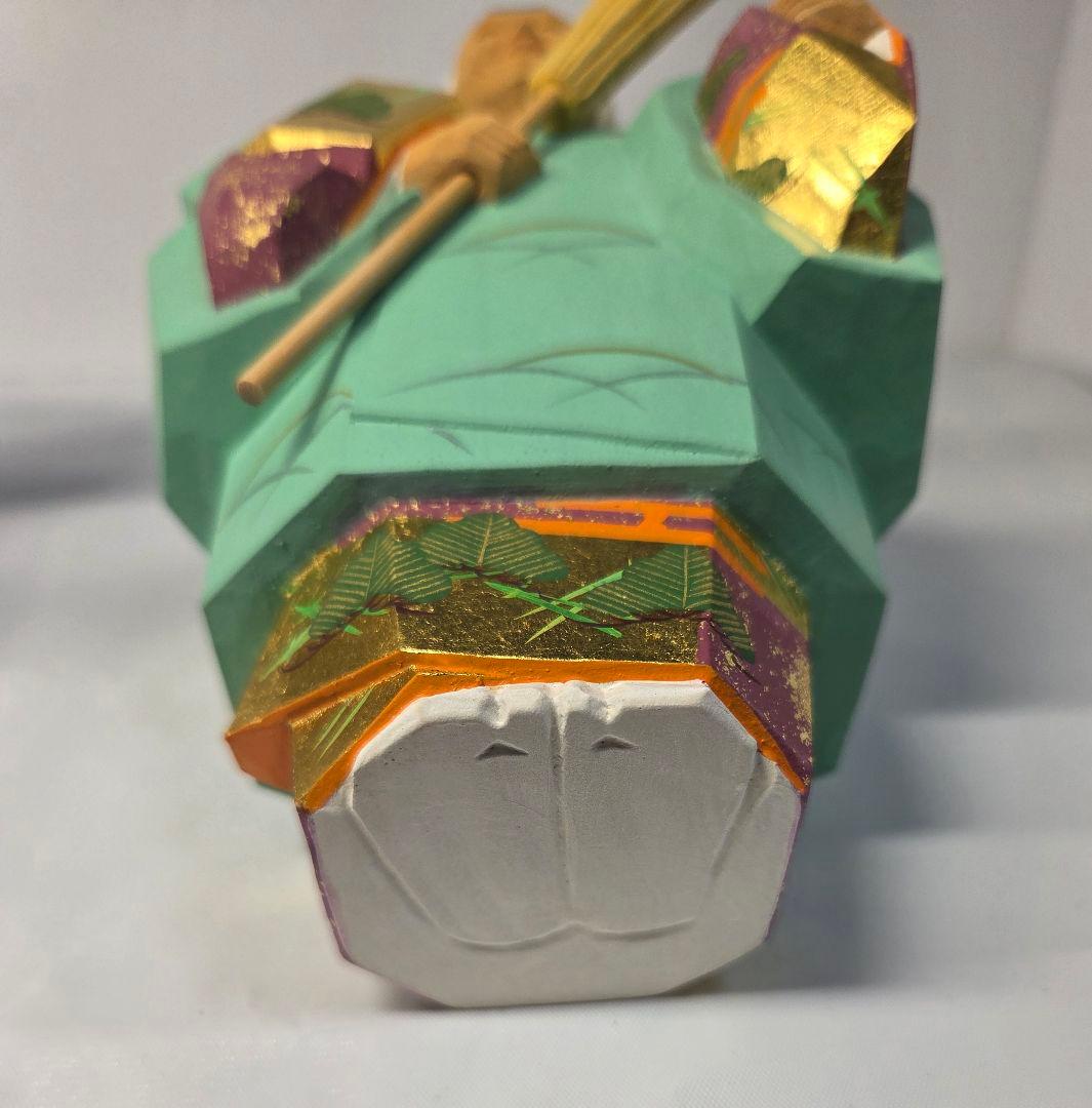 高砂　奈良一刀彫　人形　木工　金箔　松園