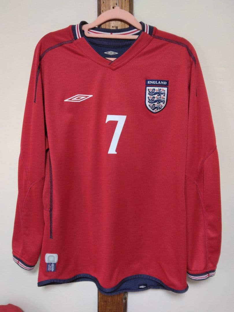 ウェア England Away 2004 #7 Beckham Longsleeve