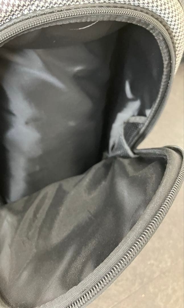 値下！XXIO ダンロップ　キャディバッグ スタンド型　千鳥柄　モノトーン　白黒