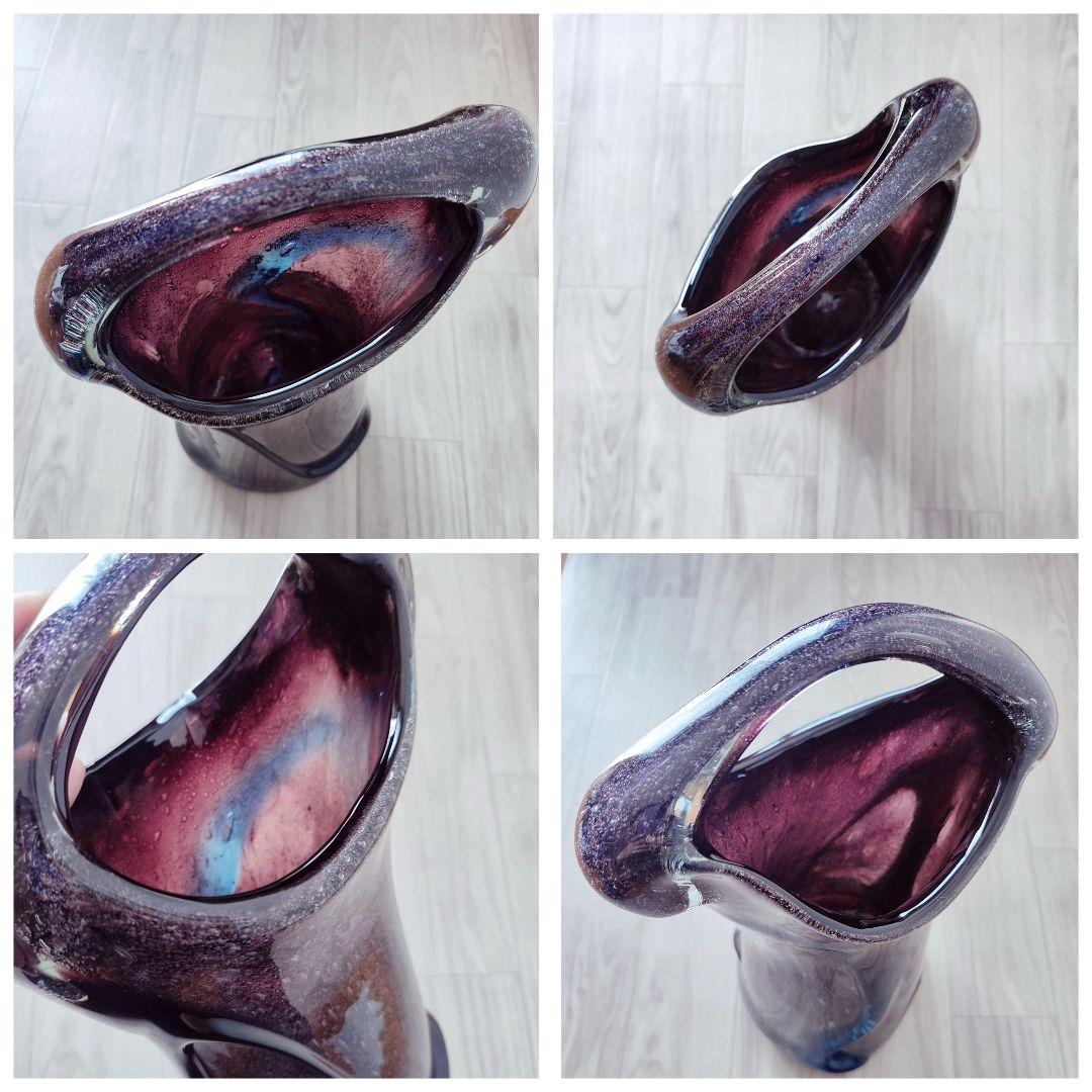 希少　琉球ガラス　稲嶺盛吉　花瓶　フラワーベース