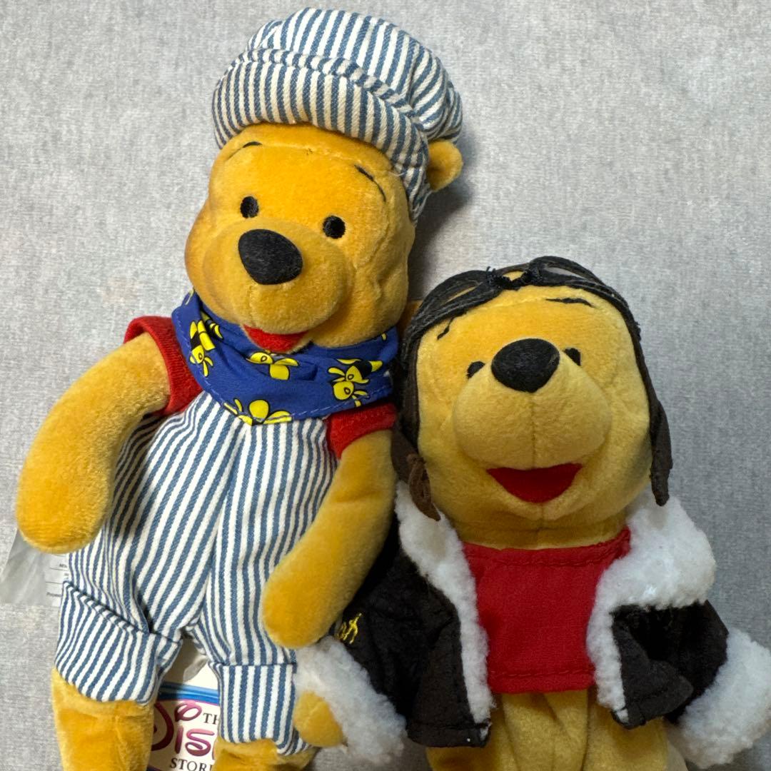 希少 レア ディズニーストア くまのプーさん ぬいぐるみ 2点　パイロット