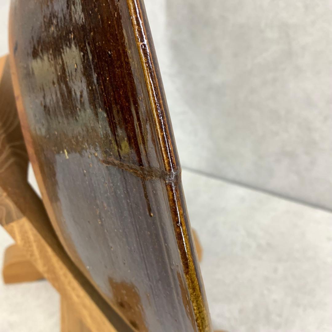 直径 44cm ! 大皿 飾り皿 鶴 飛躍 布志名焼 アンティーク レトロ ①