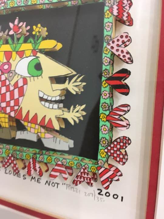 絵画 RIZZI\" SHE LOVES ME-SHE LOVES ME NOT\"3D