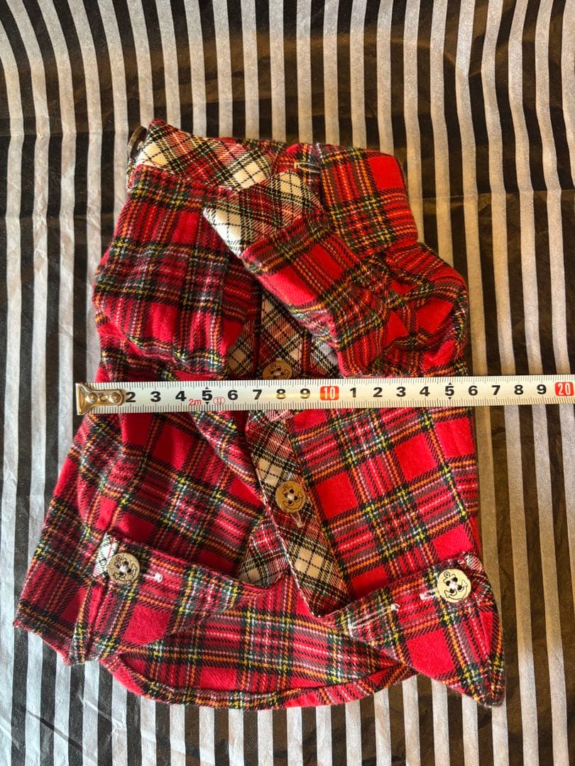 21◆チェックシャツ　PUERTO お洋服　犬