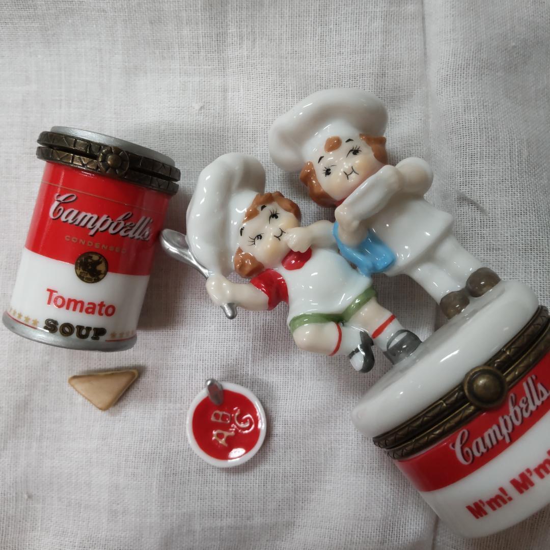 Campbellkids　キャンベルキッズ　陶器小物入れ 　2点　ヒンジボックス