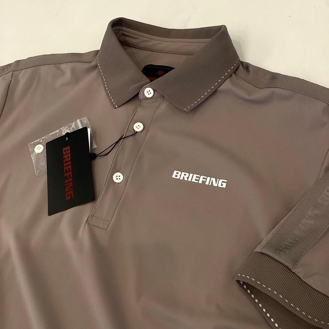 ラスト1点　完売品　BRIEFING LOGO LINE POLO グレージュM