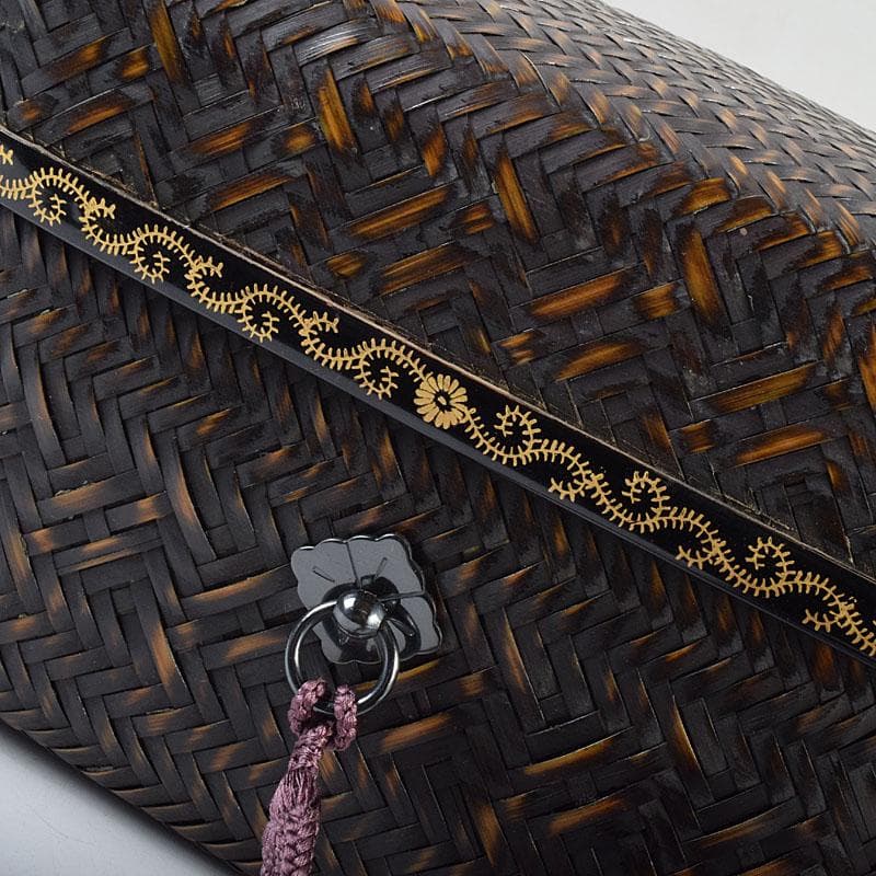 茶道具　島田竹宝斎作　御所篭　茶籠　棗　茶碗など　九点一式　共箱　FR9371H