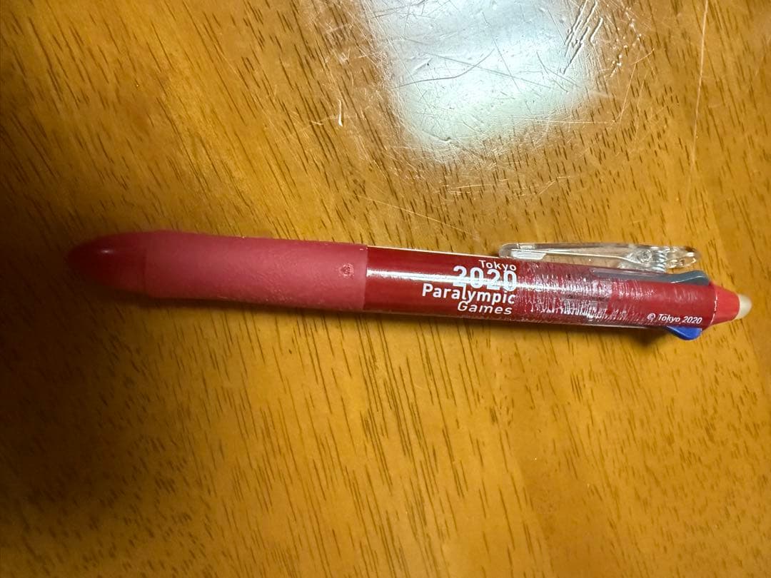 東京2020公式ライセンス商品 こすると消える３色ボールペン　赤