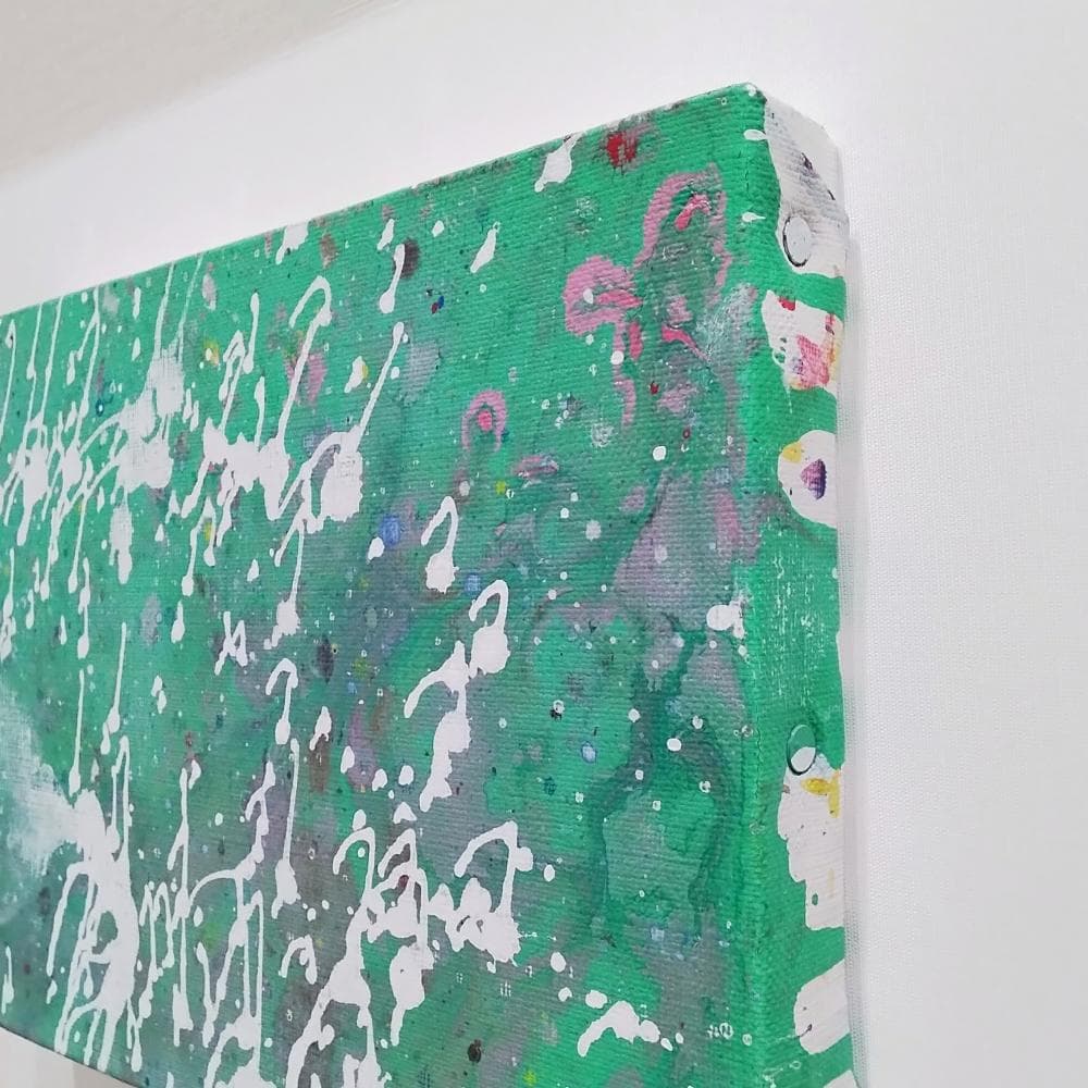 内野隆文　リズム　絵画　抽象画　キャンバス　F0号　現代アート　美術　額縁　真作