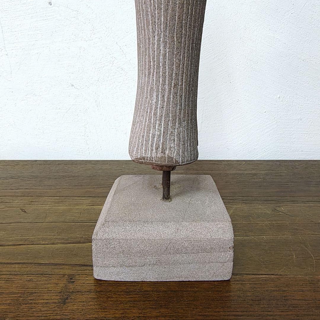 クメール　女神像　砂岩　彫刻　オブジェ　レプリカ　H39cm