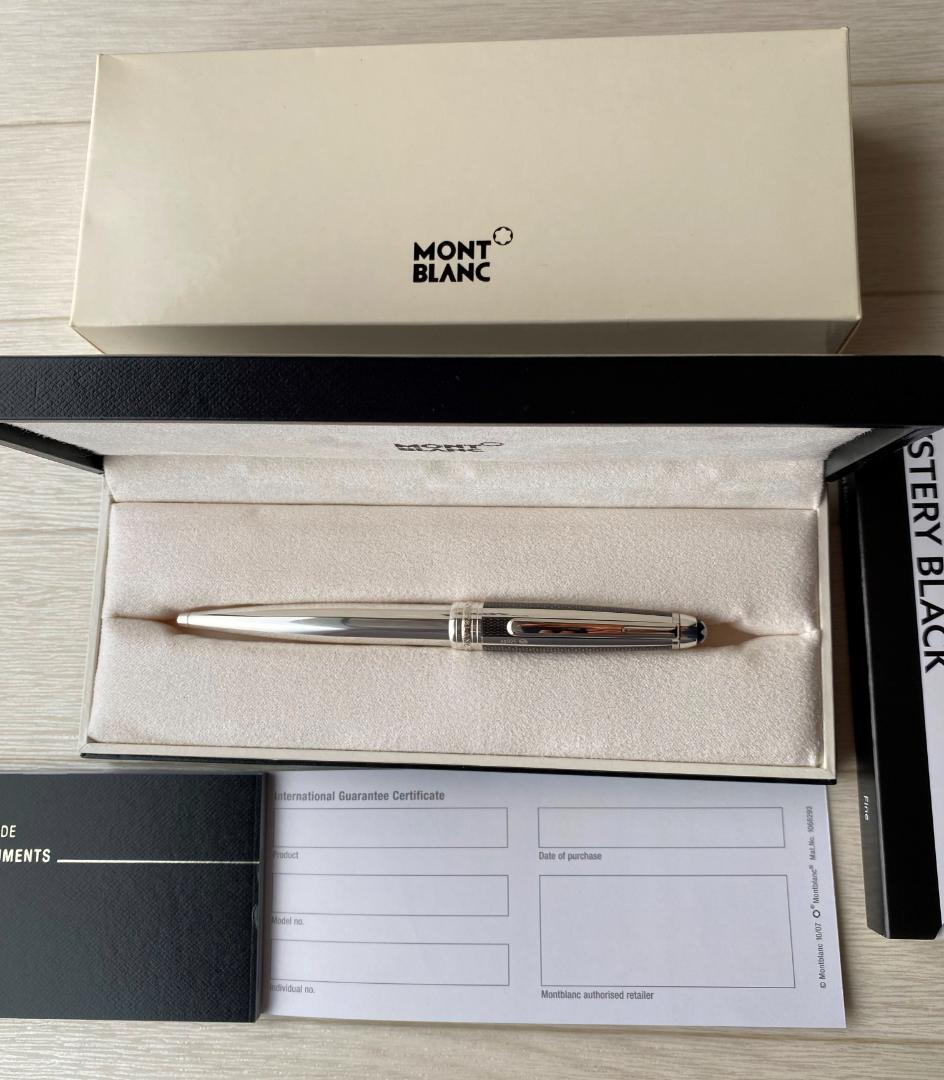 超美品 モンブラン ソリティアシルバーファイバー 925 ボールペン新品リフィル