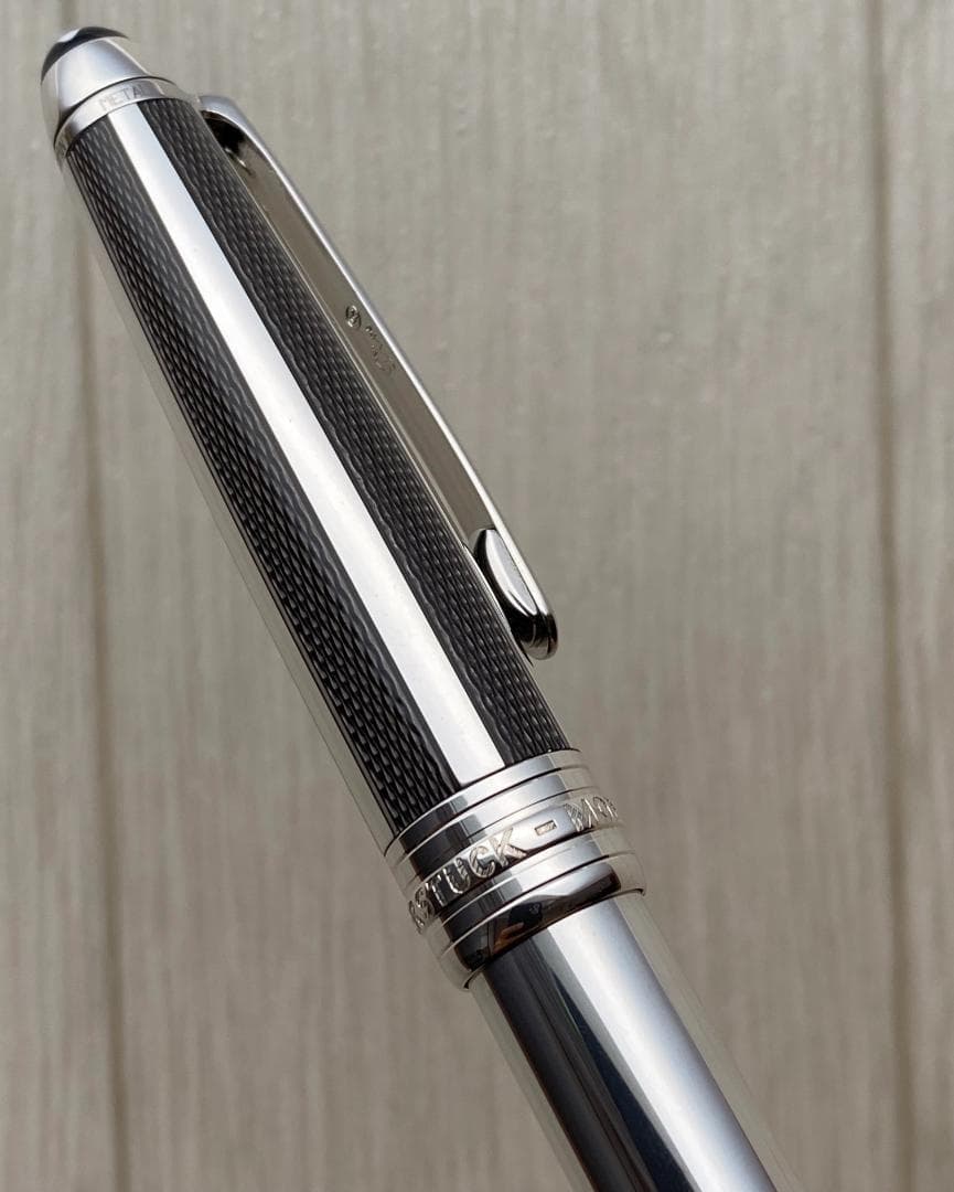 超美品 モンブラン ソリティアシルバーファイバー 925 ボールペン新品リフィル