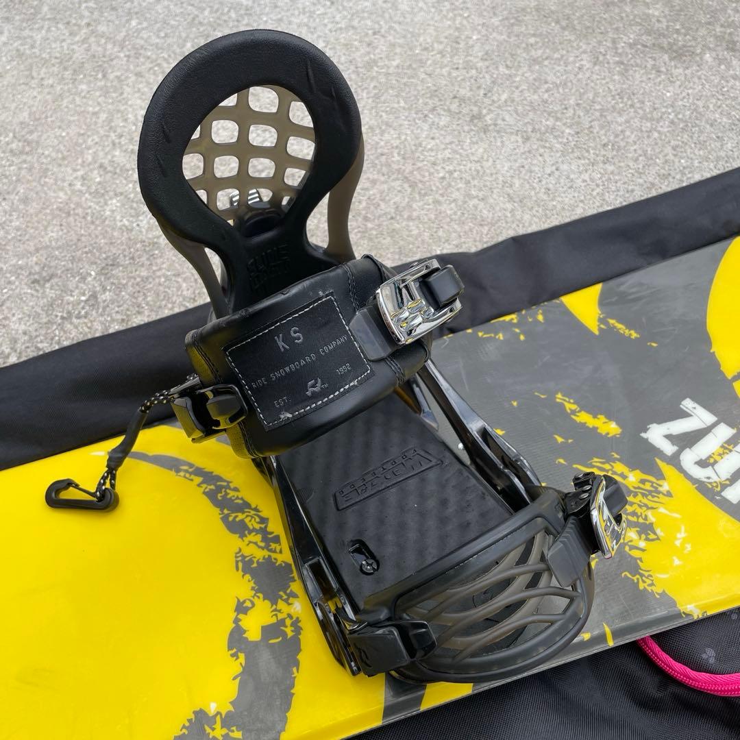 ZUMA スノーボード×RIDE バインディング イエロー/レッド 135cm