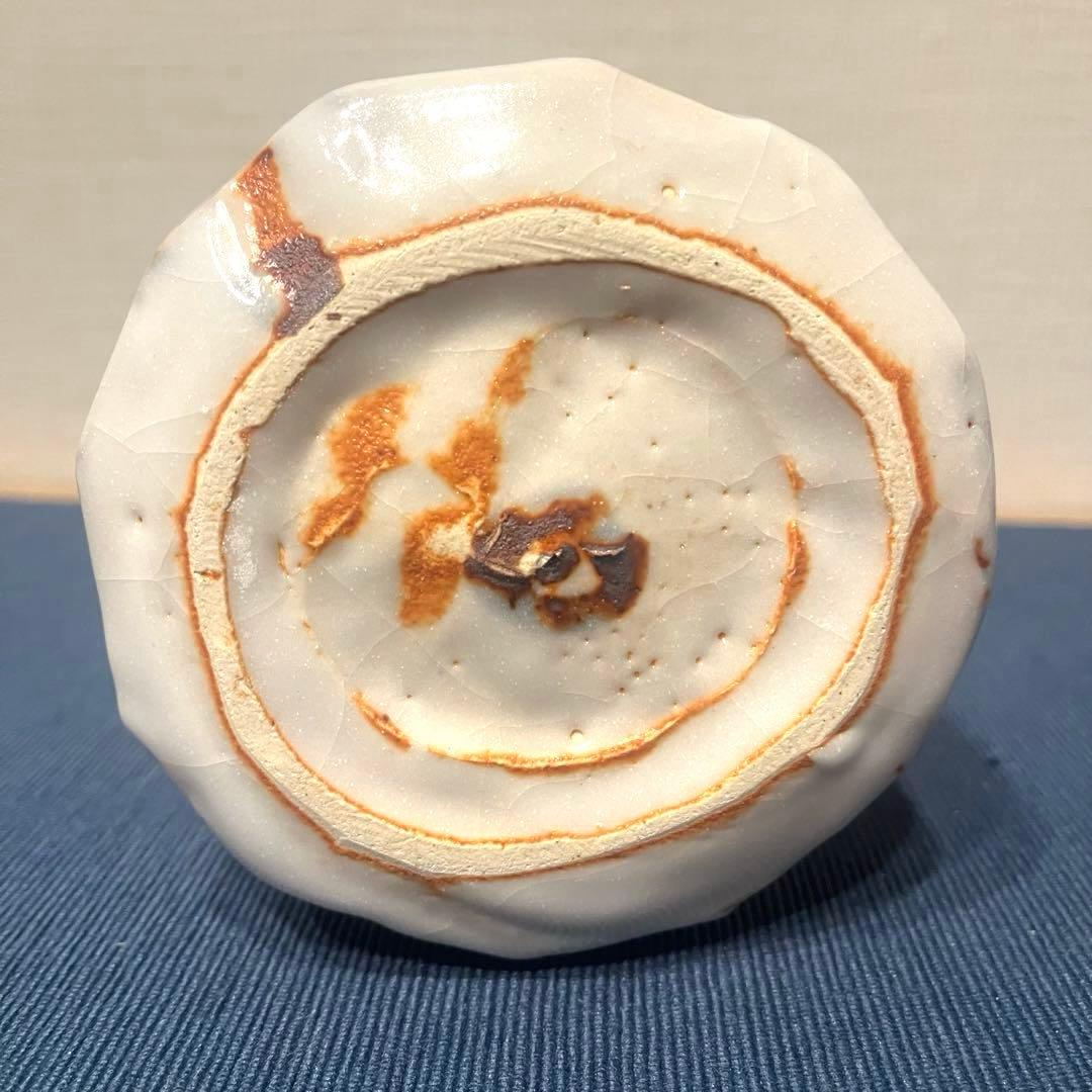 安藤日出武 仙人窯 志野焼 花器 花入 重要無形文化財保持者 共箱 共布