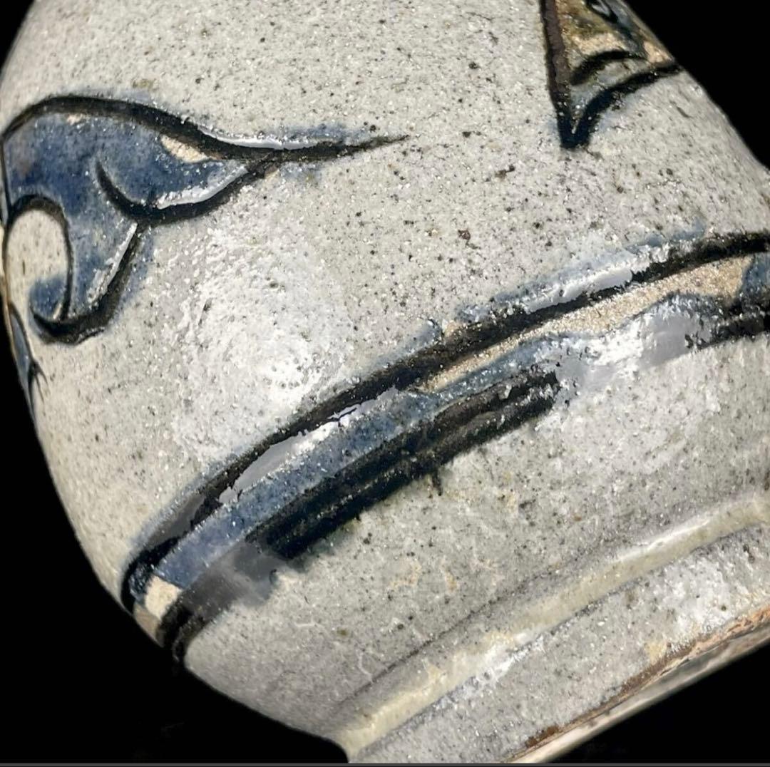 【美品】「凜」人間国宝 金城次郎 壺屋焼 魚文 徳利 酒器 やちむん 琉球