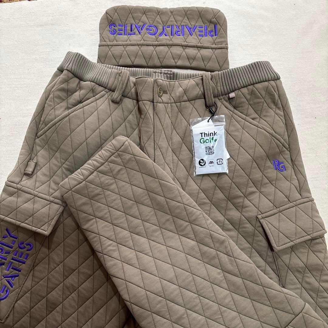 PEARLY GATES サイズ5 キルティングパンツ （カーキ色）