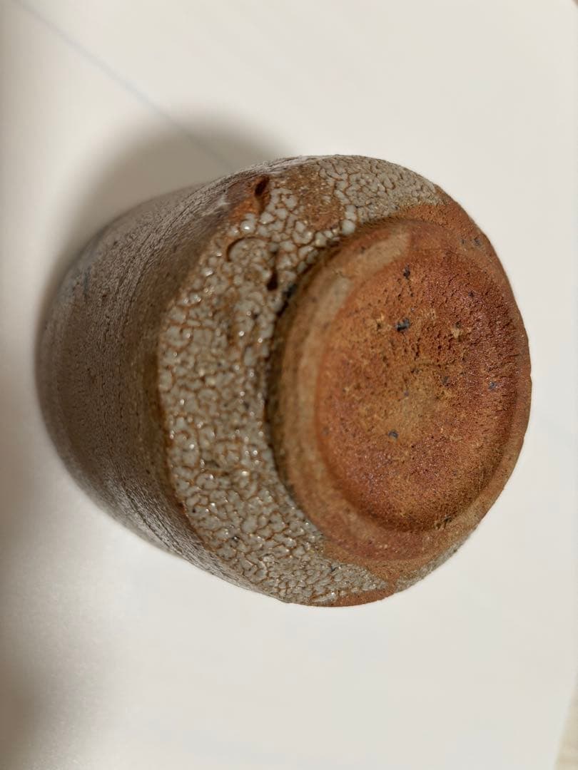 西岡小十　絵唐津　筒茶碗　唐津茶碗とも箱なし