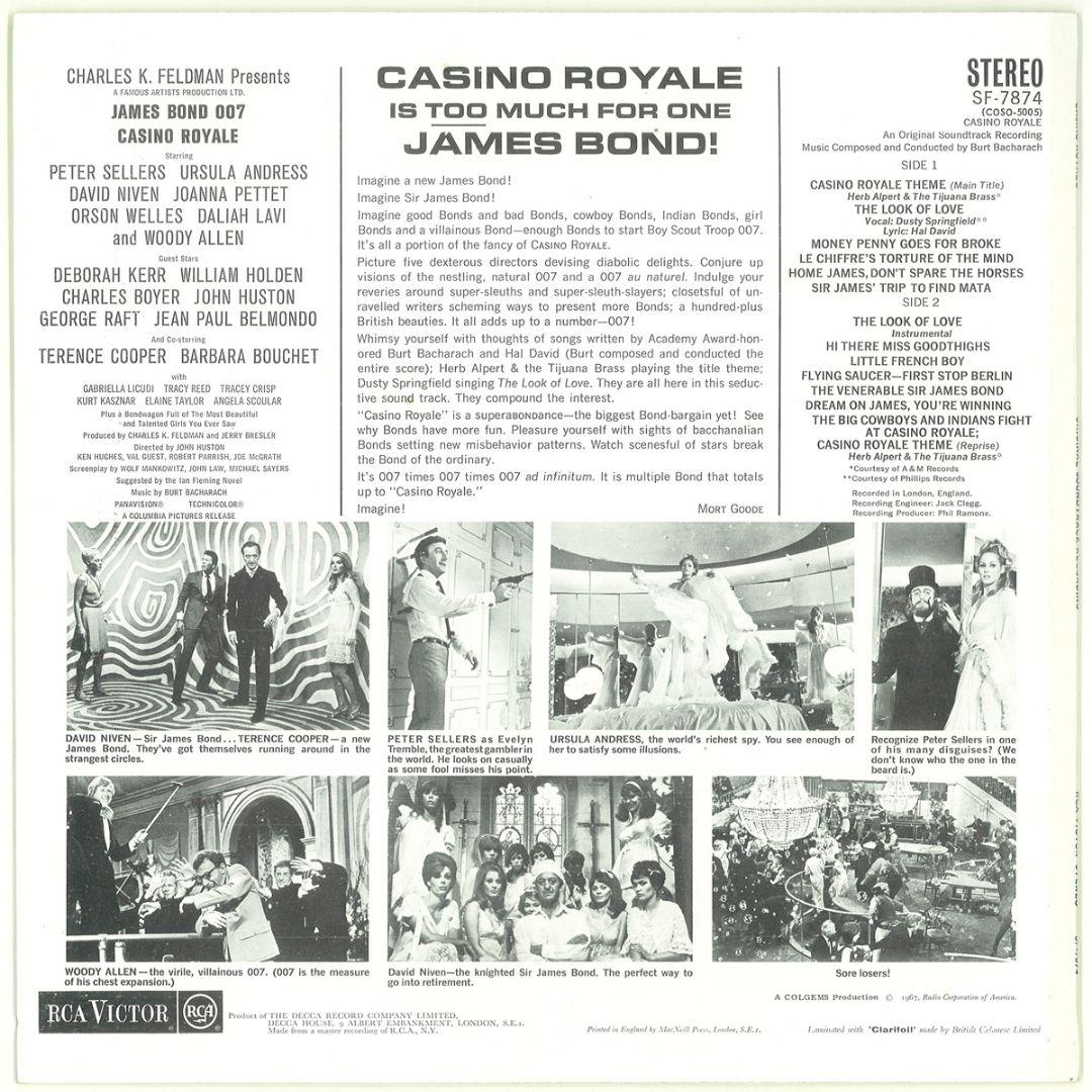 英RCA SF-7874　「カジノ・ロワイヤル サントラ」　バート・バカラック