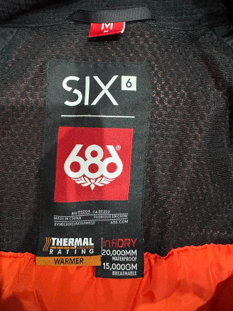 686 スノーボードウェア M オレンジ