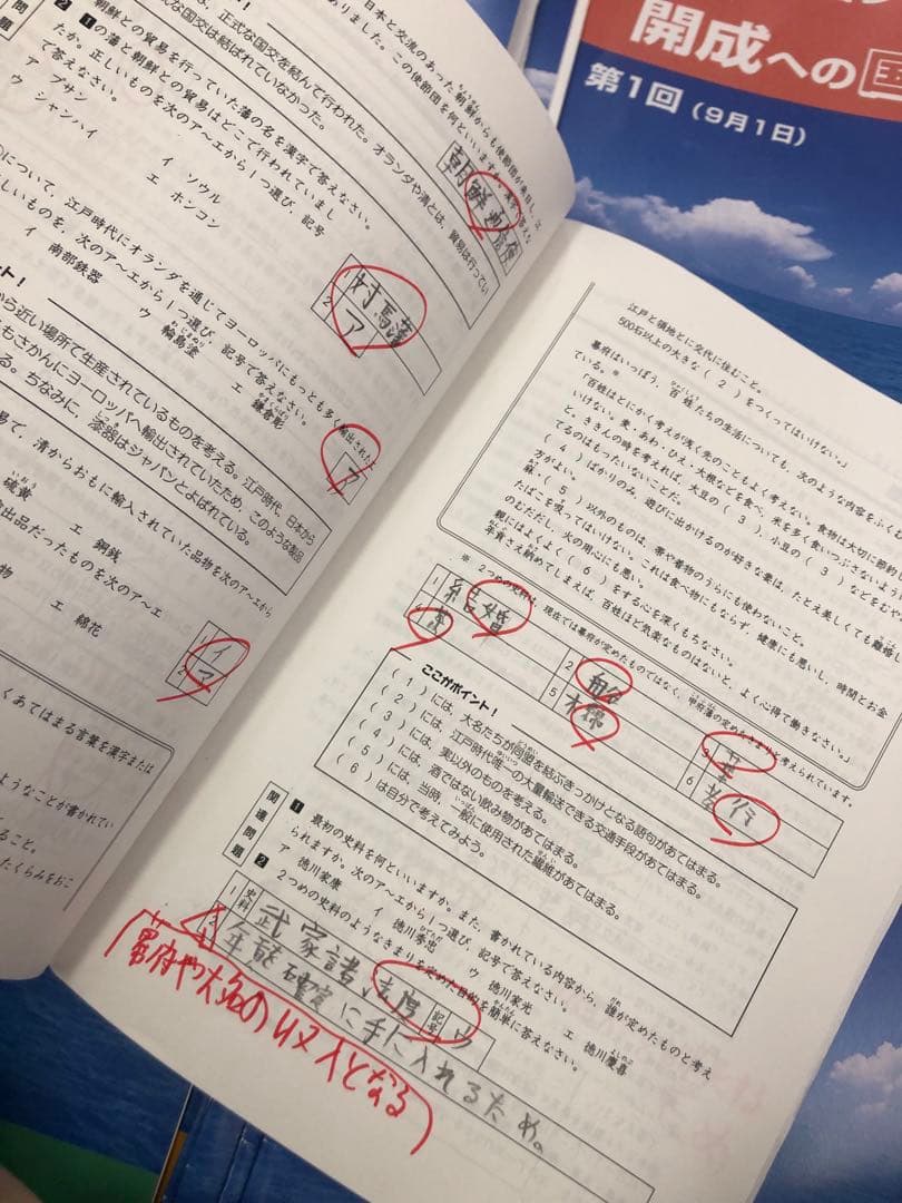 四谷大塚6年学校別予習シリーズ　開成　国算理社 学校別週テ付 2024年度中古