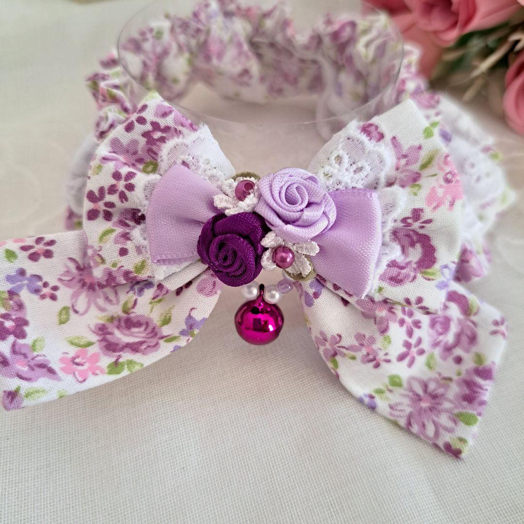 プッチ、短毛シュシュ(パープルローズ)わんちゃん猫ちゃん用