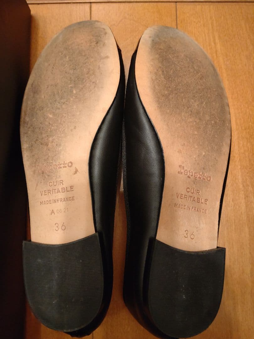 レペット バレエシューズ 黒 36 　ケース袋あり