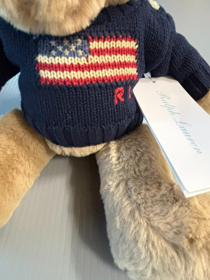ラスト１新品タグ付き定番ラルフローレンポロベアフラッグセーターぬいぐるみスモール