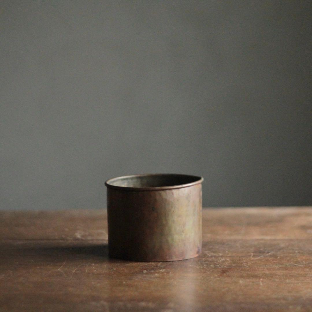 かっこいい 銅筒 古道具 アンティーク オブジェ 銅製筒