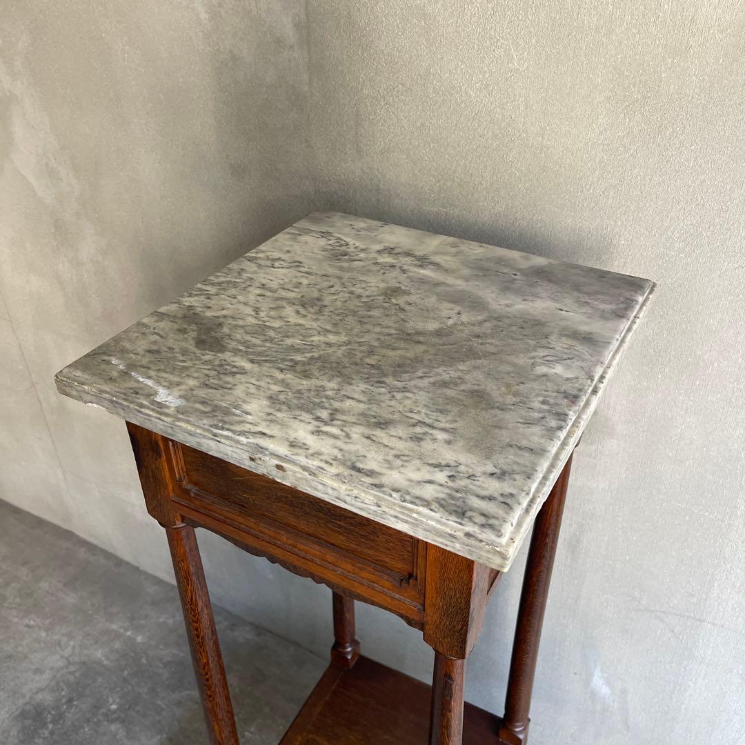 フレンチアンティーク 大理石天板の花台 / プランツスタンド