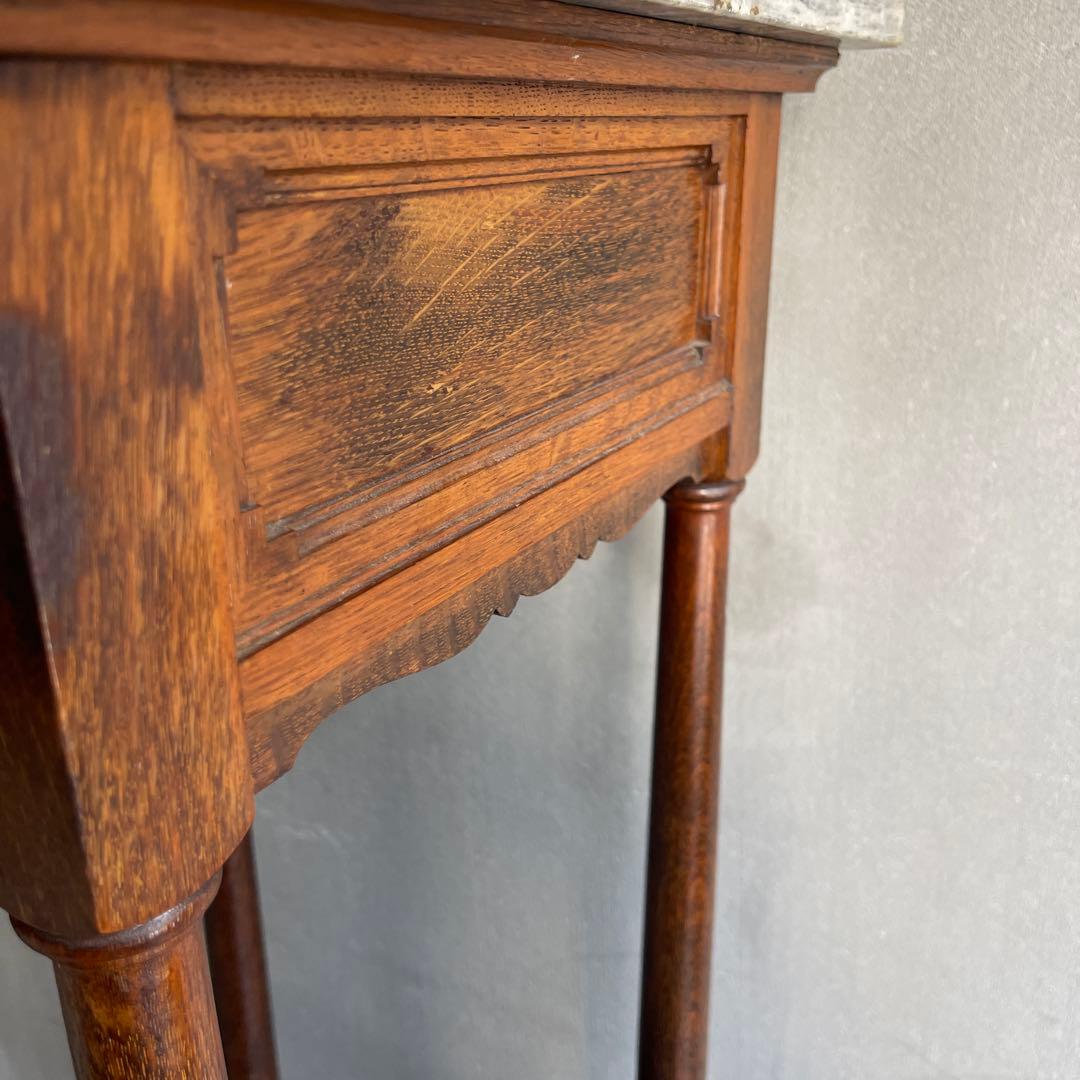 フレンチアンティーク 大理石天板の花台 / プランツスタンド