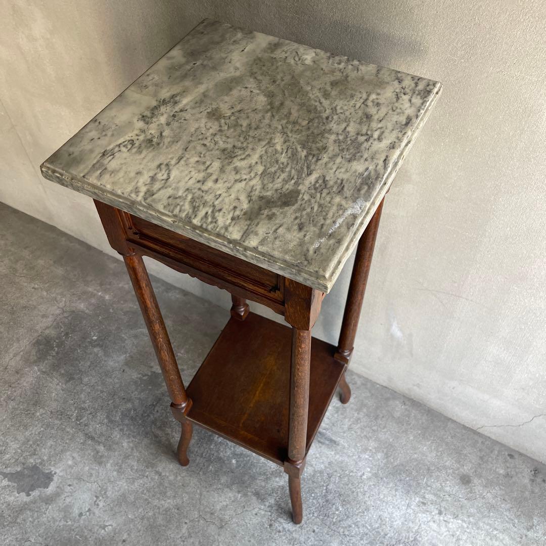 フレンチアンティーク 大理石天板の花台 / プランツスタンド