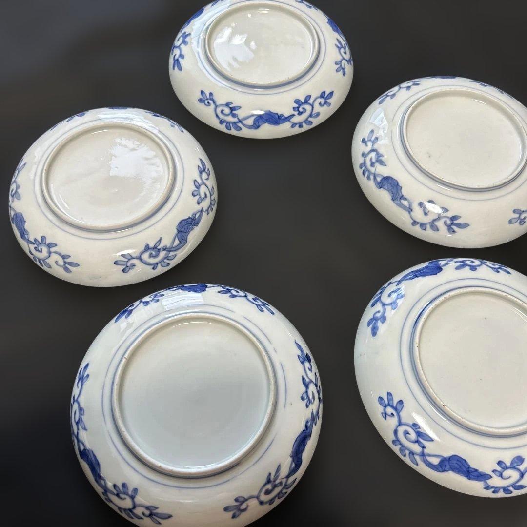 古伊万里　染付け　菊竹梅図　5枚❗️ ✨ばら売り可能です✨