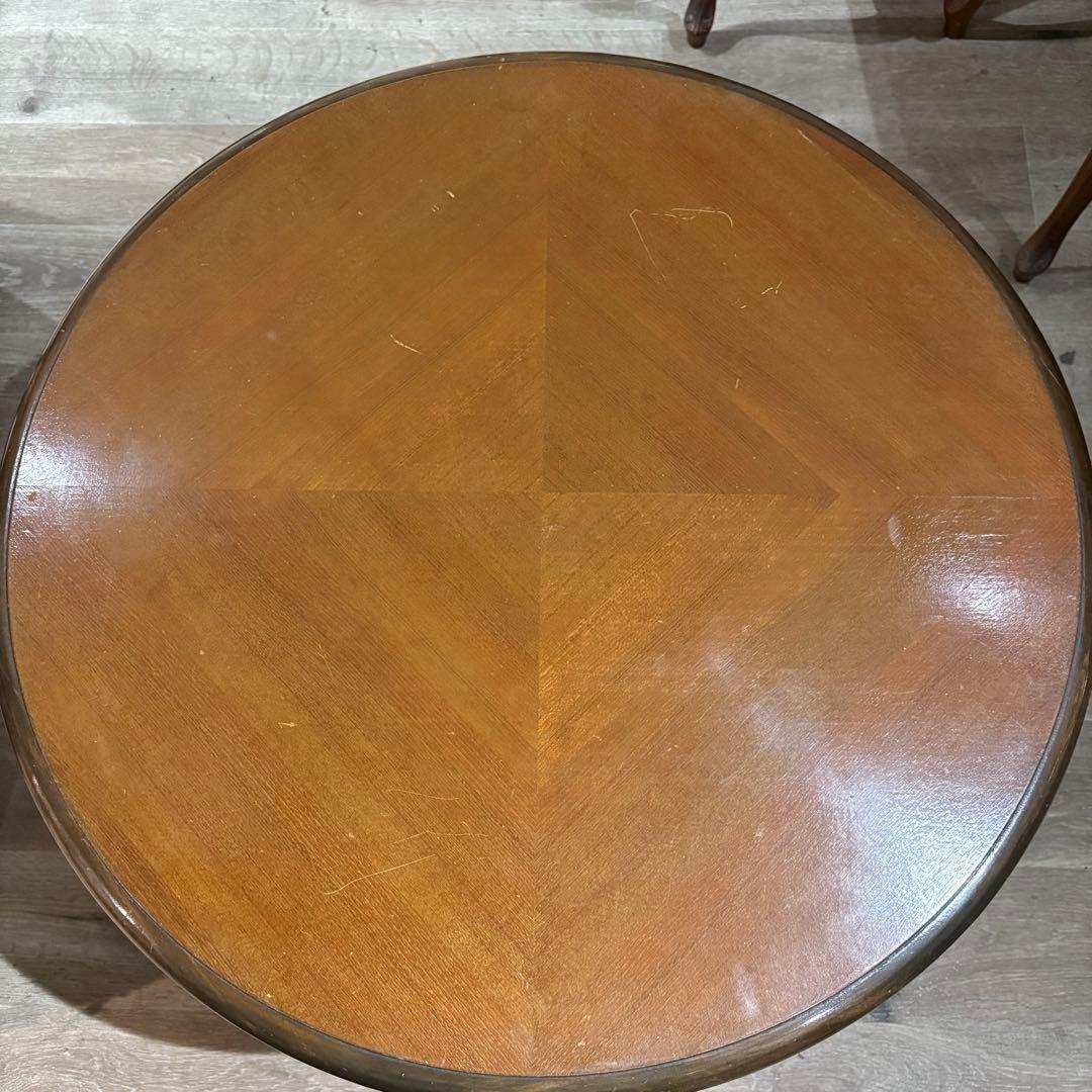 ヴィンテージ　ラウンドテーブル　コーヒーテーブル　クラシカル