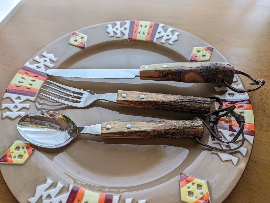 ペンドルトン食器＆ランチョンマット＆ログオークカラトリ　セット