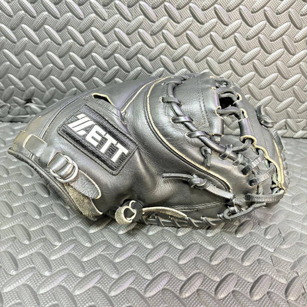 【旧ロゴ 希少】ZETT 硬式キャッチャーミット ブラック