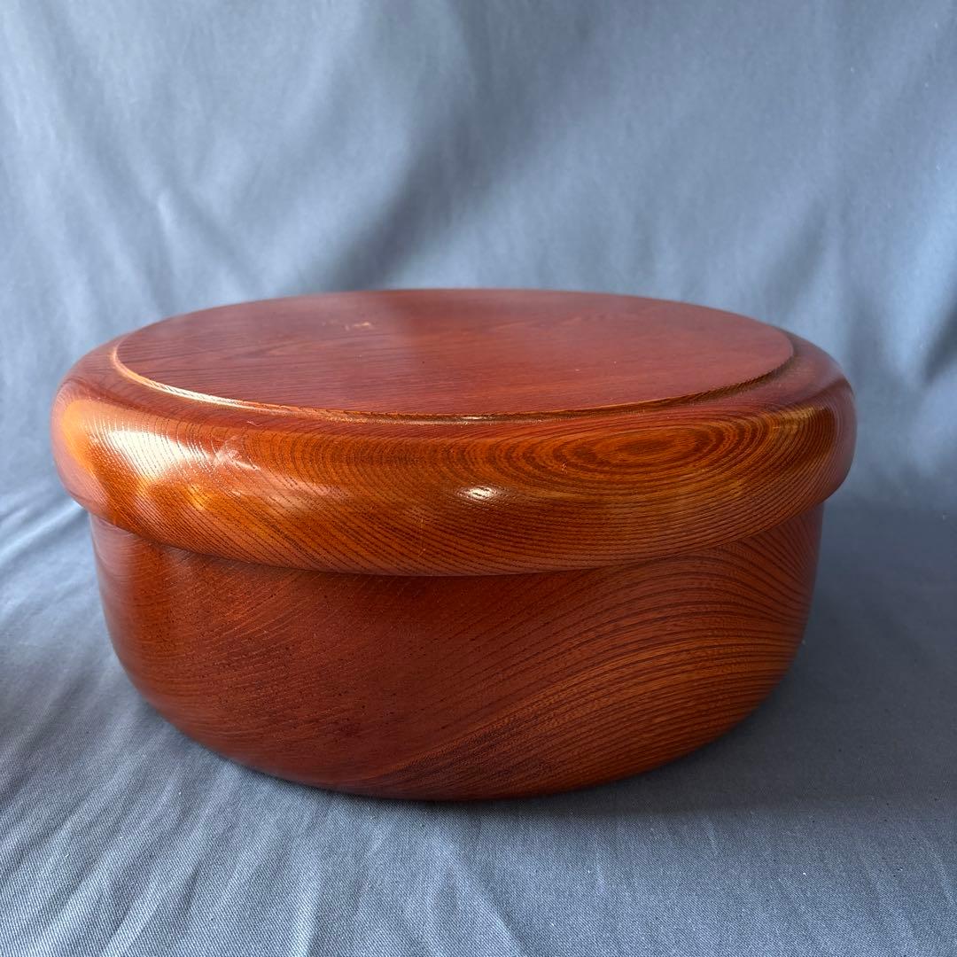 伝統工芸木目の美しい 欅(けやき)くり貫き 茶櫃