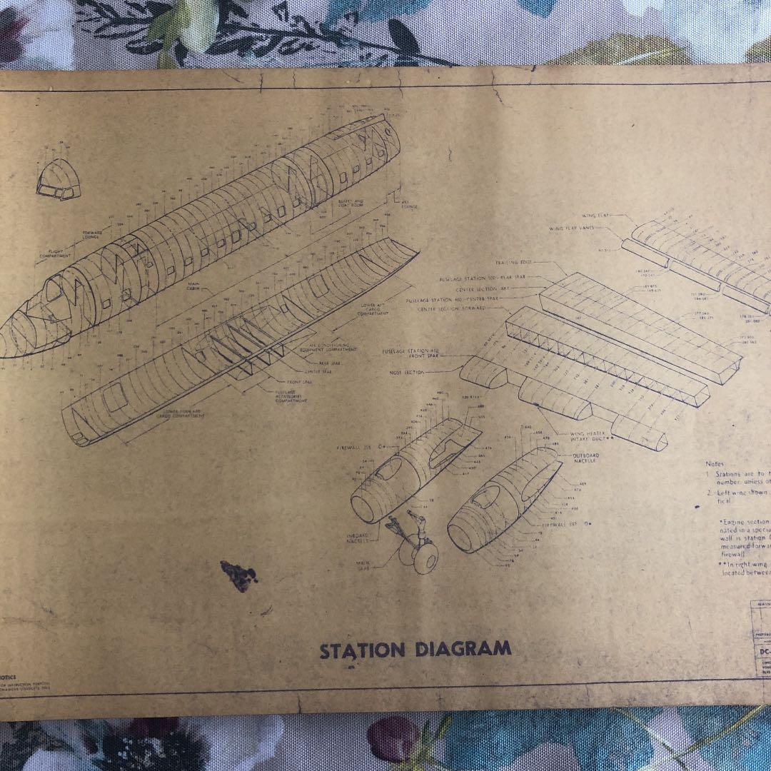 プロペラ旅客機　JAL DC-6B型機　66ページ　ブループリント　設計図