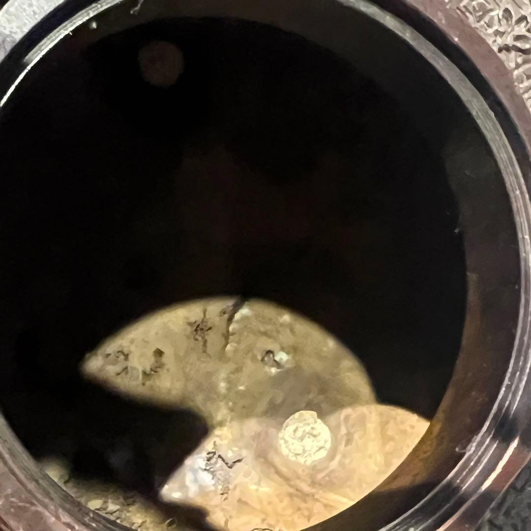 希少 銅製 細密彫刻 龍提手三足香炉 香炉 香道具 骨董品 インテリア 工芸品